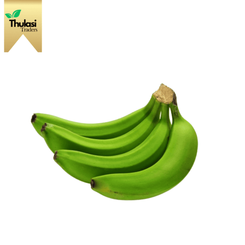 Green Bananas (Pachai Vazhaipazham) - Fresh and crisp sourced by Thulasi Traders. Perfect for culinary creations. Among the best Vegetables and Fruits in Chennai.