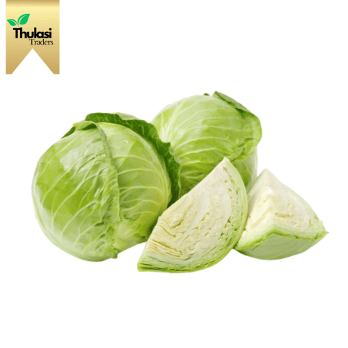 Cabbage - Locally sourced cabbage by Thulasi Traders. Perfect for enhancing culinary creations with a crisp and versatile flavor.