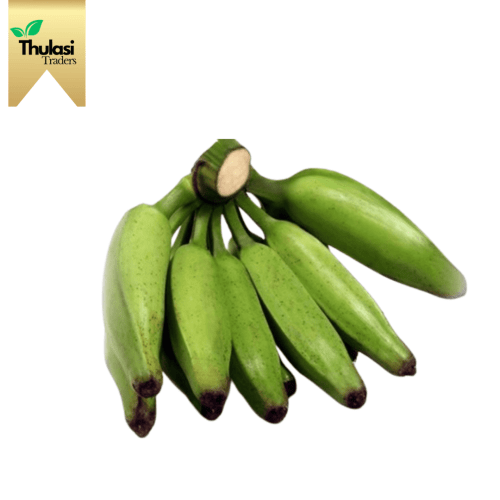 Fresh Plantain (Vazhaikkai) - Locally sourced fruit by Thulasi Traders. Perfect for enhancing culinary creations with starchy and nutritious goodness.