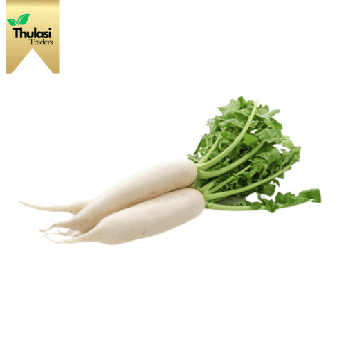 White Radish 500g - Locally sourced white radish by Thulasi Traders. Perfect for enhancing culinary creations with a crisp and mild flavor.